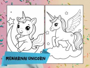 Download Gratis Koleksi Gambar Mewarnai Unicorn Lucu dan Menggemaskan!
