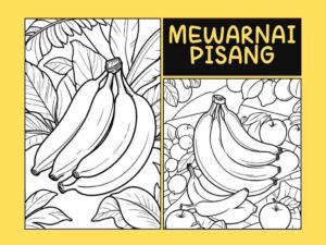 Koleksi Gambar Mewarnai Pisang yang Unik dan Kreatif