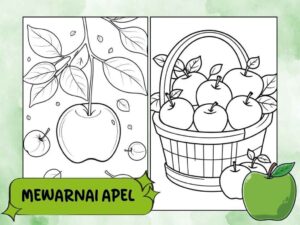 Koleksi Terlengkap Mewarnai Buah Apel Gratis!
