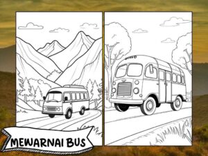 Serunya Mewarnai Bus Bikin Ketagihan