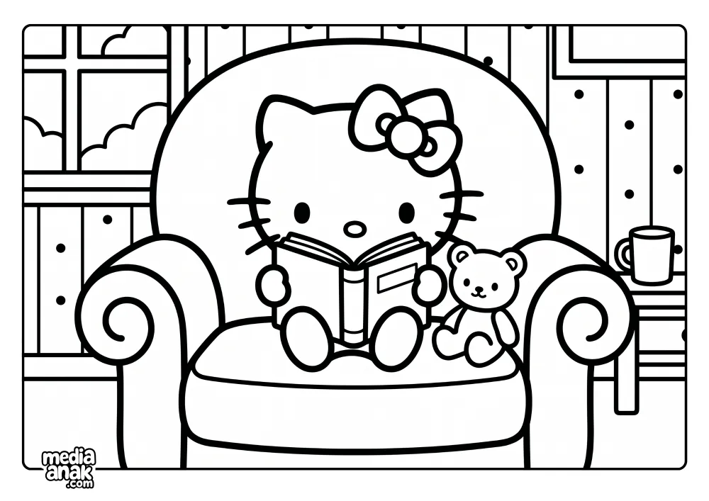 Hello Kitty Asyik Membaca