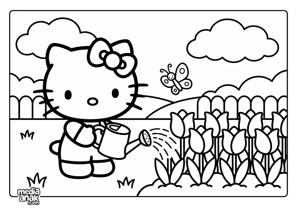 Hello Kitty Di Kebun Tulip Ceria