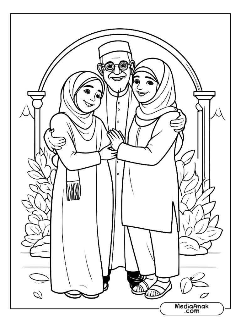 mewarnai Keluarga Bersilaturahmi