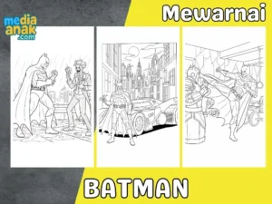 gambar mewarnai batman sang superhero