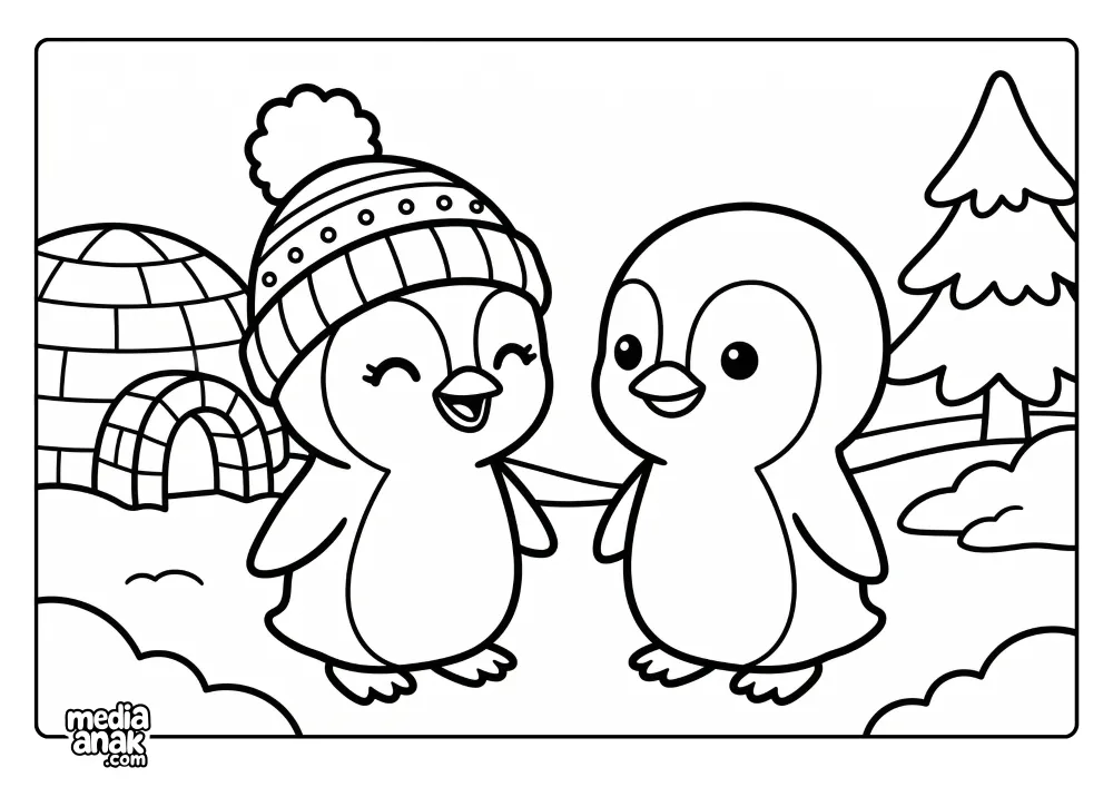 Persahabatan Penguin Salju