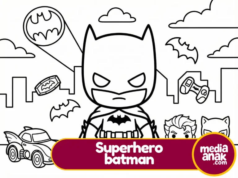 Paket Mewarnai Superhero Batman: Unduh Gratis & Latih Dirimu!