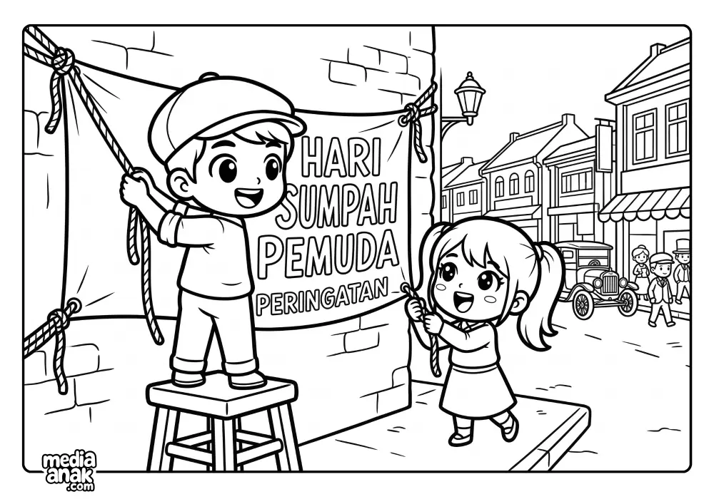 Hore! Spanduk Sumpah Pemuda