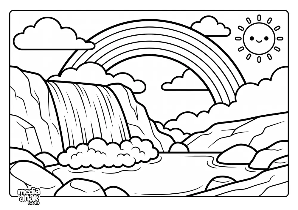 Pelangi Di Air Terjun