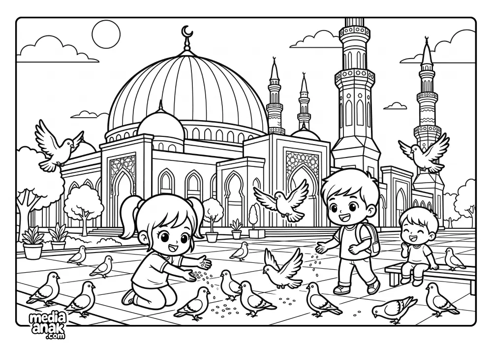 Merpati Di Halaman Masjid