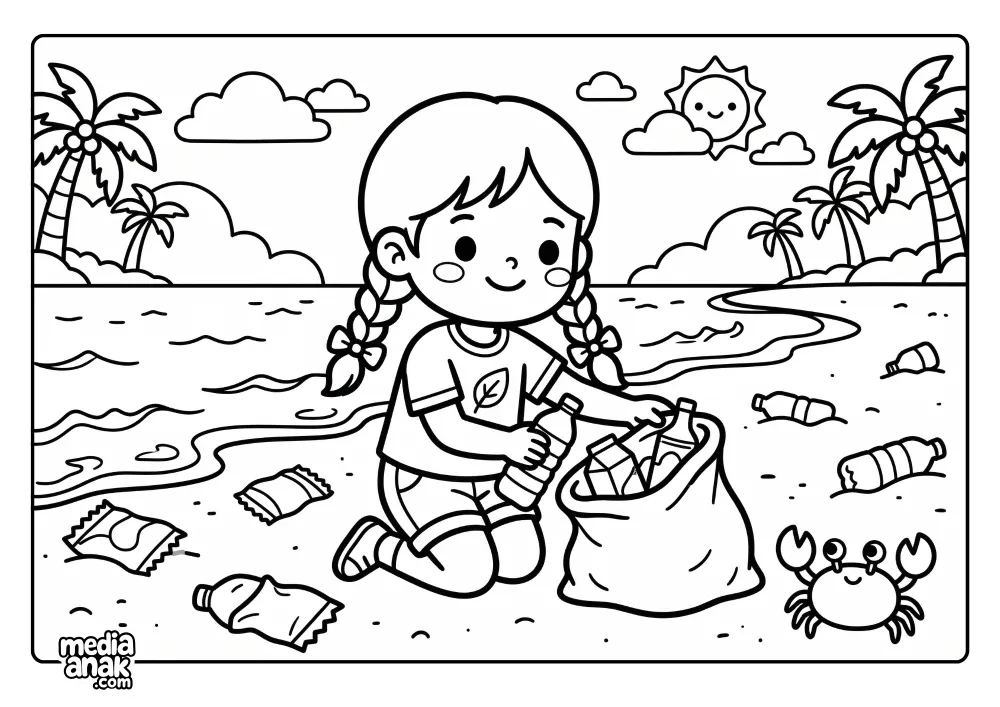 Gadis Pembersih Pantai