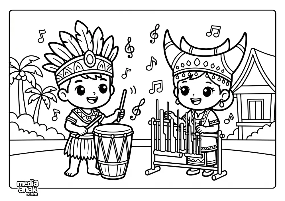 Alunan Musik Ceria Tifa Dan Angklung